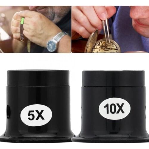 Professional 5X 10X Eye Magnifier Head-mounted Jewelry Watch Repair Tool Magnifying Glass Loupe Lens Magnifier for Watchmaker c
