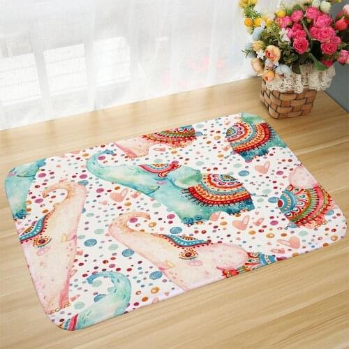 Elephant Anti-slip doormat Vacuuming kitchen bedroon bath floor mats Home Entrance Rugs kids prayer mat 40*60cm DD234