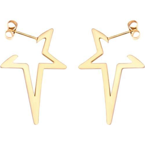 LUXUKISSKIDS Star Earrings Drop Earring 2020 Gold Color Stainless Steel Korean Earings Set For Women Fashion Jewelry pendientes