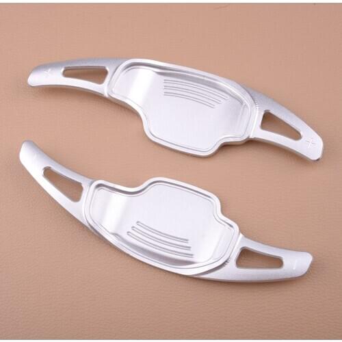 Silver Aluminum Alloy Steering Wheel Shifters Shift Paddle Extension Car Fit for Chevrolet Camaro 2012 2013 2014 2015