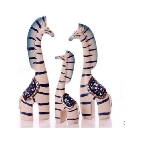 Northern Europe zebra home decoration put zebra A three resin decoration creative Crafts Fine statue