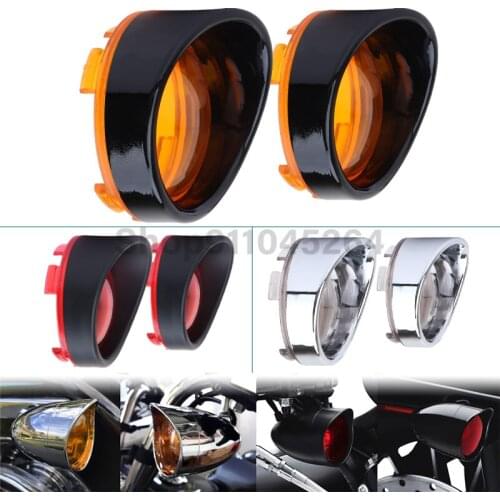 Motorcycle ABC Turn Signal Light Blinker Bezels Indicator Lens Trim Lens Cover For Harley Touring Sportster Softail Dyna V-Rod