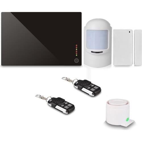 Alarm system wireless home security GSM Autodial + PIR sensor + siren for security home alarm host, office against burglary an