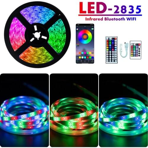 LED Strip Lights RGB WIFI SMD 2835 Waterproof Lamp Flexible Tape Diode luces led Neon 5M 10M DC12V For Festival Party Room Decor