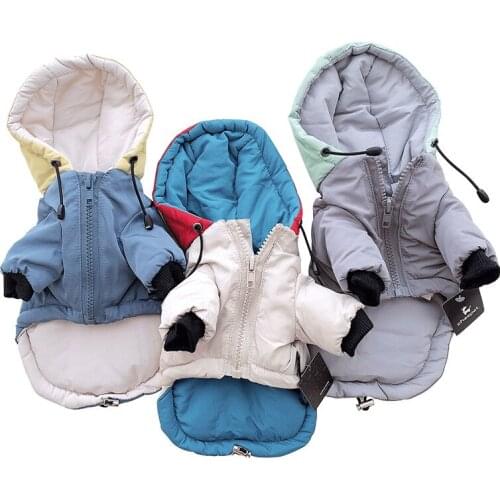 Thicken Warm and Stylish Color Collision Robot Pet Dog Clothes Teddy Bichon Pomeranian Schnauzer Puppy Autumn and Winter Clothes