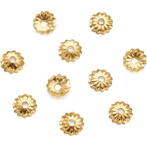 5mm Tibetan Antique Silver Color Flower Bead End Caps For Jewelry Making Findings Needlework Spacer Bead Caps DIY Accessories