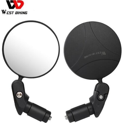 WEST BIKING Bicycle Rearview Mirror 360 Rotating Safety Bicycle Handlebar Rearview Mirror for 18-25MM MTB Bicycle Accessories