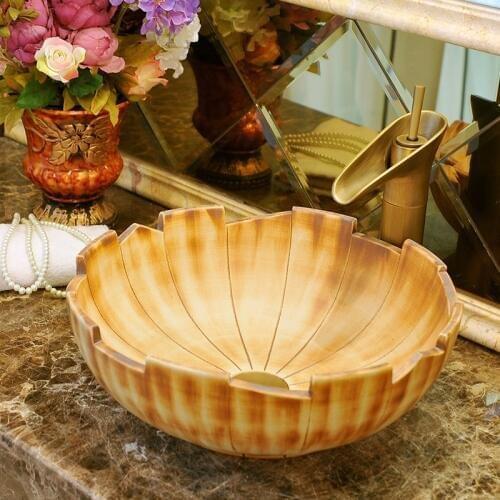 Europe Style Handmade Countertop Ceramic wash basin Bathroom Basin Bathroom Sink porcelain antique porcelain sink