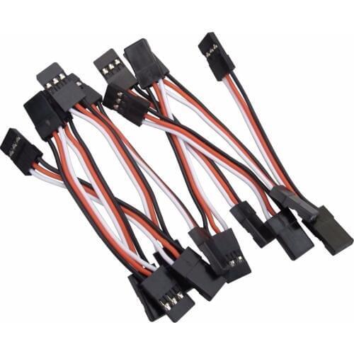 10pcs 50mm 100mm 150mm 200mm Male to Male JR Plug Servo Extension Lead Wire Cable 26AWG