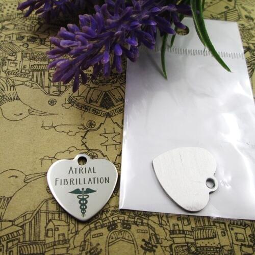 10pcs--" Atrial Fibrillation Medical"stainless steel charms more style for choosing DIY Charms pendants for necklace