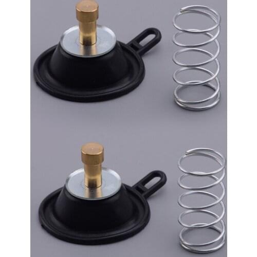 2Sets Carburetor Air Cut Off Valve Diaphragm & Spring Fit for Yamaha XV500 K 1983 XV530 XV535 XV535SF