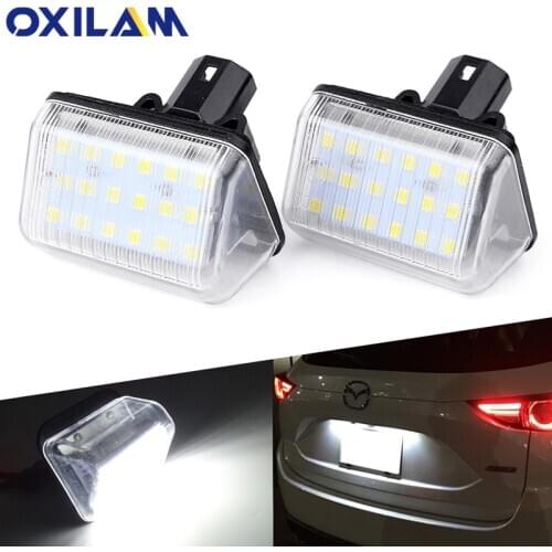 2pcs For Mazda CX-5 CX-7 Speed 6 LED Car License Plate Light For Mazda 6 No Error LED Number Plate Lamp Car Lights 12v