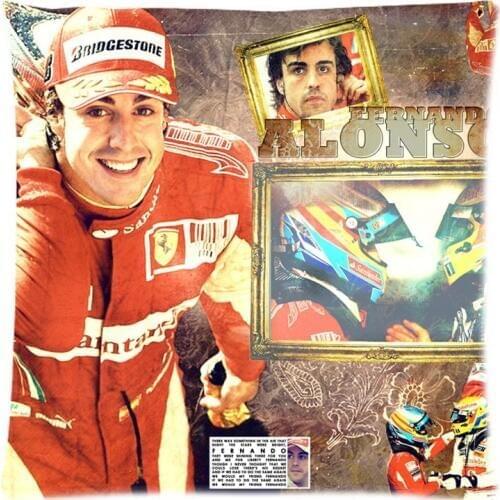 2018 Pillow Case 45*45cm Fernando Alonso Polyester Cushion Case Sofa Waist Throw Cushion Cover Home Car Decor