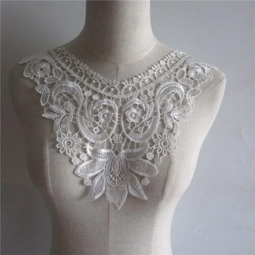 Fashion style Embroidery White Lace Collar DIY Sewing Applique Womens Clothing Neckline Decorate Accessories YL231-YL594