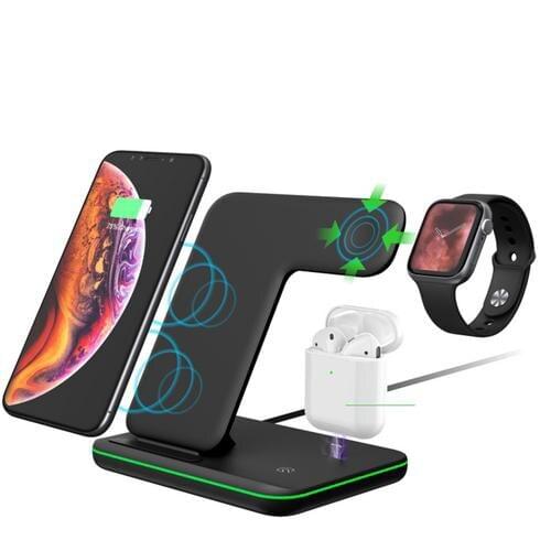 15W 3 in 1 Qi Wireless Charger Stand For iPhone 12 11 Pro Max XS MAX XS Airpods Pro Fast Charging Station For Watch 5 4 3 2