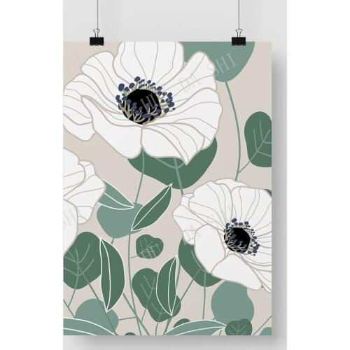 Big Flower Printable Wall Art, Plants Wall Decor