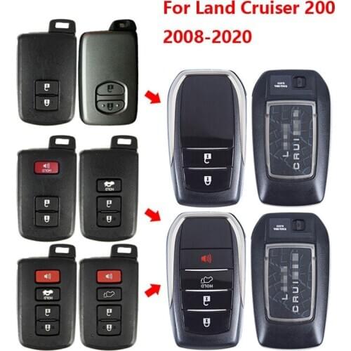 OEM Car Key Case Key Shell Holder Upgrade For Toyota Land Cruiser 200 FJ200 2008 2010 2011 2012 2013 2015 2016 2017 2019 2020