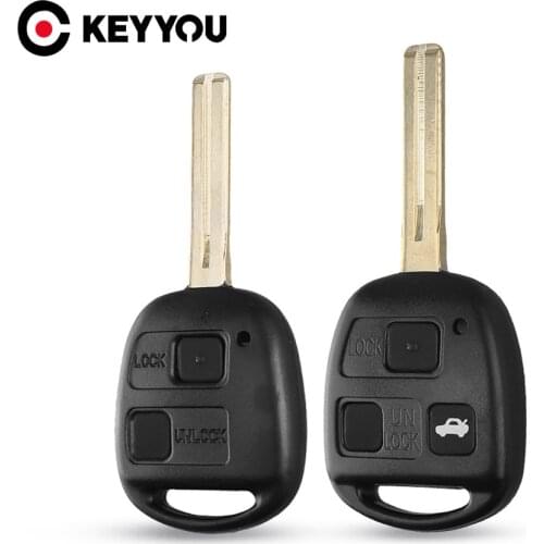 KEYYOU 2/3 Buttons Car Remote Key Shell Case for Lexus RX300 LS400 LS430 ES330 SC430 IS300 LX470 RX330 RX350 GS300 + Button Pad