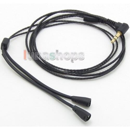 LN004719 Black With Ear Hook Earphone OFC Cable For Sennheiser IE8 IE80 IE8i IE80i