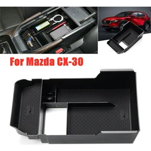 For Mazda CX-30 CX30 DM 2019 2020 2021 Central Armrest Storage Box Center Console Flocking Organizer Containers Tray Accessories