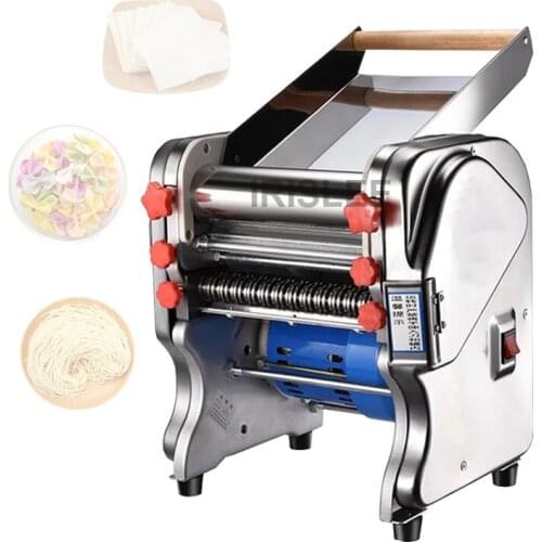Electric Noodle Press Machine FKM Dough Roller Stainless Steel Desktop Pasta Dumpling Maker Commercial Kneading Noodle Machine