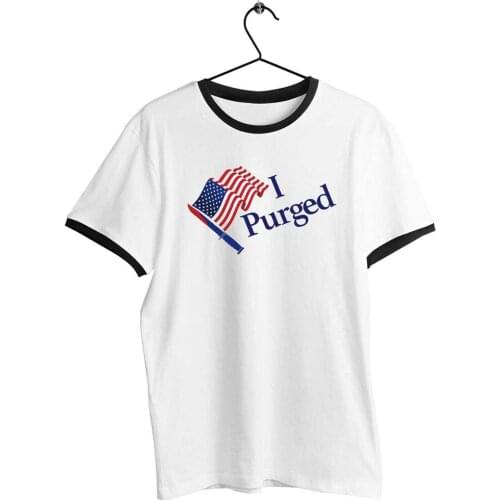 T Shirt Unisex Black Trim I Purged Awesome Printed Tee