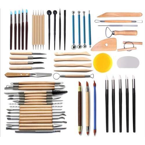 Arts Crafts Clay Sculpting Tools Pottery Carving Tool Set Pottery &amp Ceramics Wooden Handle Modeling Clay Tools