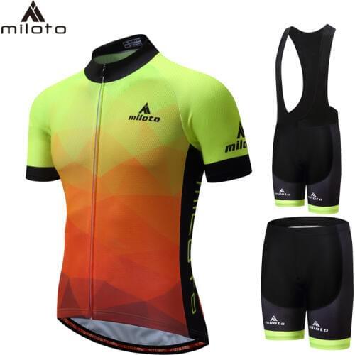 MILOTO Cycling Jersey Sets MTB Bike Clothes Summer Bicycle Clothing Cycling Set uniforme Maillot Conjunto Ropa Ciclismo Suits