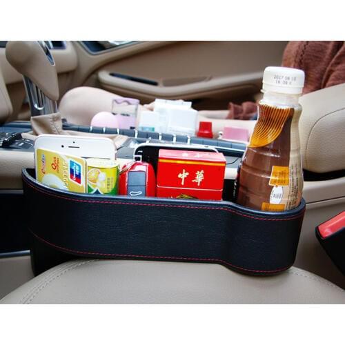 Leather car seat crevice storage box multi-purpose car seat organizers auto gaps pocket car seat gap store box car accessories