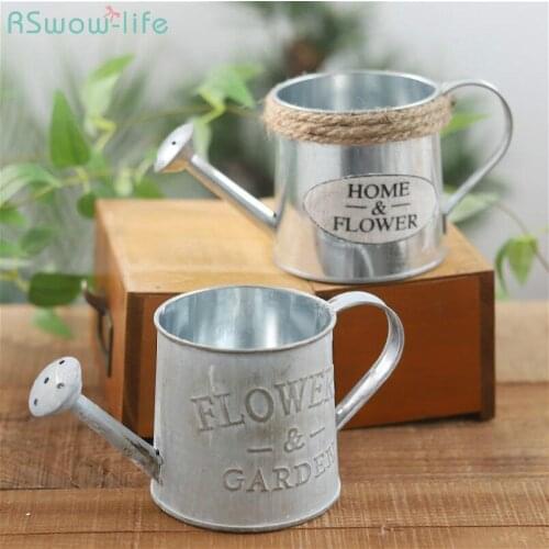 Creative Iron Barrel Flower Arrangement Container Photography Props Desk Decoration Vase For Gardening Decoration