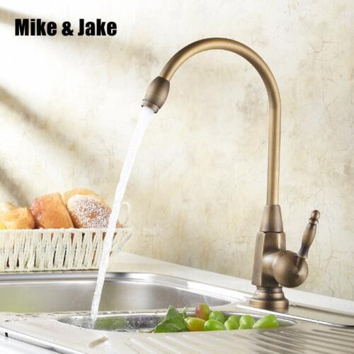 Brass antique kitchen faucet basin sink vintage kitchen sink tap brass tap torneira banheiro basin mixe hot and cold faucet