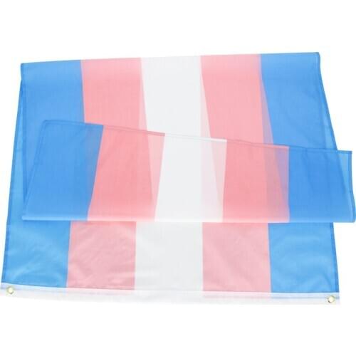Transgender Pride Flag LGBT 100 Pcs/Lot 3x5FT Polyester Banner Sports Gift Vivid Color Digital Printed Indoor Outdoor Cheap