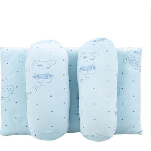 Infant Baby Soft Pillow Prevent Flat Head Anti Roll Cushion Sleeping Support Baby Cotton Pillows Cute Anti-heading Pillow