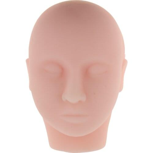Soft Silicone Massage Eyelashes Makeup Practice Training Mannequin Head