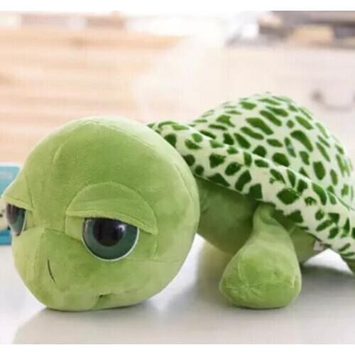 Stuffed Plush Animals Super Green Big Eyes Stuffed Tortoise Turtle Animal Plush Baby Toy Gift