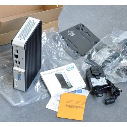 New Intel NUC fanless mini computer control in the host DE3815TYKHE Atom E3815 Bay Trail - E3800 eMMC, , HDMI, 1.46 GHz