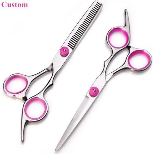 Custom professional 6 inch hair scissors cutting makas make up barber hair salon scissor thinning shears hairdressing scissors