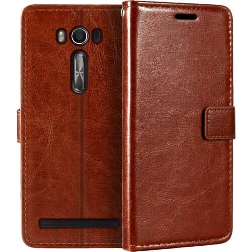 Luxury Leather Wallet Case For Asus ZenFone 2 Laser ZE500KL ZE500KG 5.0" ASUS Z00ED Z00RD Holder Card Slots Flip Cover Stand Bag