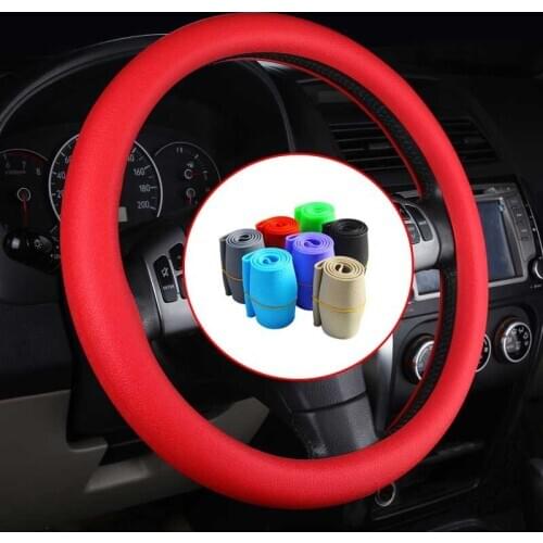Car Styling Universal Car Silicone Steering Wheel Glove Cover Texture Soft Multi Color Soft Steering Wheel Internal Accessories