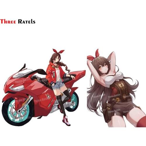 Three Ratels A221 Anime Game Role Amber Genshin Impact For Motorcycle Stickers Car Sticker Vinyl Auto Scratch Proof Decor Decal