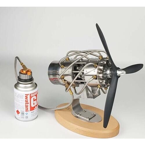 16 Cylinder Swash Plate Turbo Engine Model Stirling Engine Model Physics Educational Toys Home Decor Collection