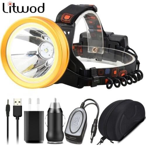 XM-L T6 Led Headlamp Headlight Power Bank 5200mah Waterproof Aluminum Cup Head Lamp Flashlight Torch Rechargeable 18650 Battery