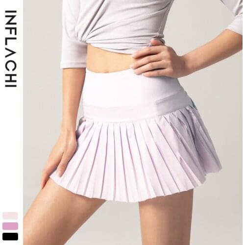 Women Sports Tennis Skirts Golf Skirt Fitness Short High Waist Athletic Running Short Quick Dry Sport Anti Exposure Skort Pocket