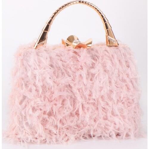 Tassel Women Handbags Diamonds Metal Handle Evening Bags Bucket Lady New Design Small Day Clutch Purse Holder