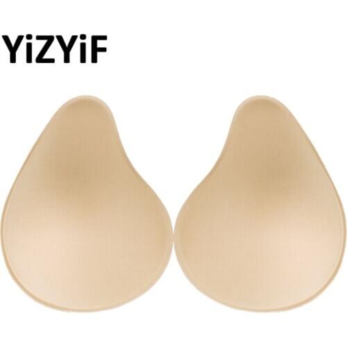 1 Pair Foam Bra Pads Insert Women Comfortable Breathable Breast Push Up Pads Removable Breast Enhancer Bra Inserts Chest Pads