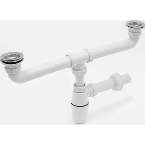 1pc sink drainer for washbasin sink bathroom kitchen drain flexible double basin sink pipe