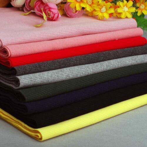 10*110cm Cotton Sweater Cuff Fabric Stretchy Rib Cotton Cloth Fabric For DIY Sewing clothing T-shirt dress