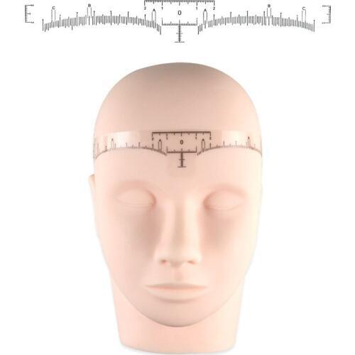 100pcs Disposable Semi Permanent Eyebrow Ruler, Microblading Calliper Stencil Makeup Eye Brow Measure Tool Eyebrow Guide Ruler