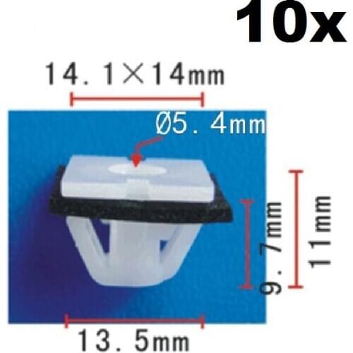 10x Nylon Fit FOR Hyundai Body Side Moulding Clip With Sealer M4.2 (#8) Screw Size #87756-3D000