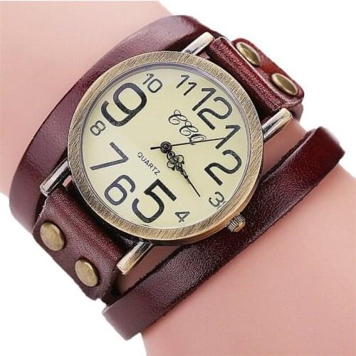2020 Luxury Brand Vintage Cow Leather Bracelet Watch Women Leather Bamboo Women Watch Classic reloj mujer 2019 relogio feminino
